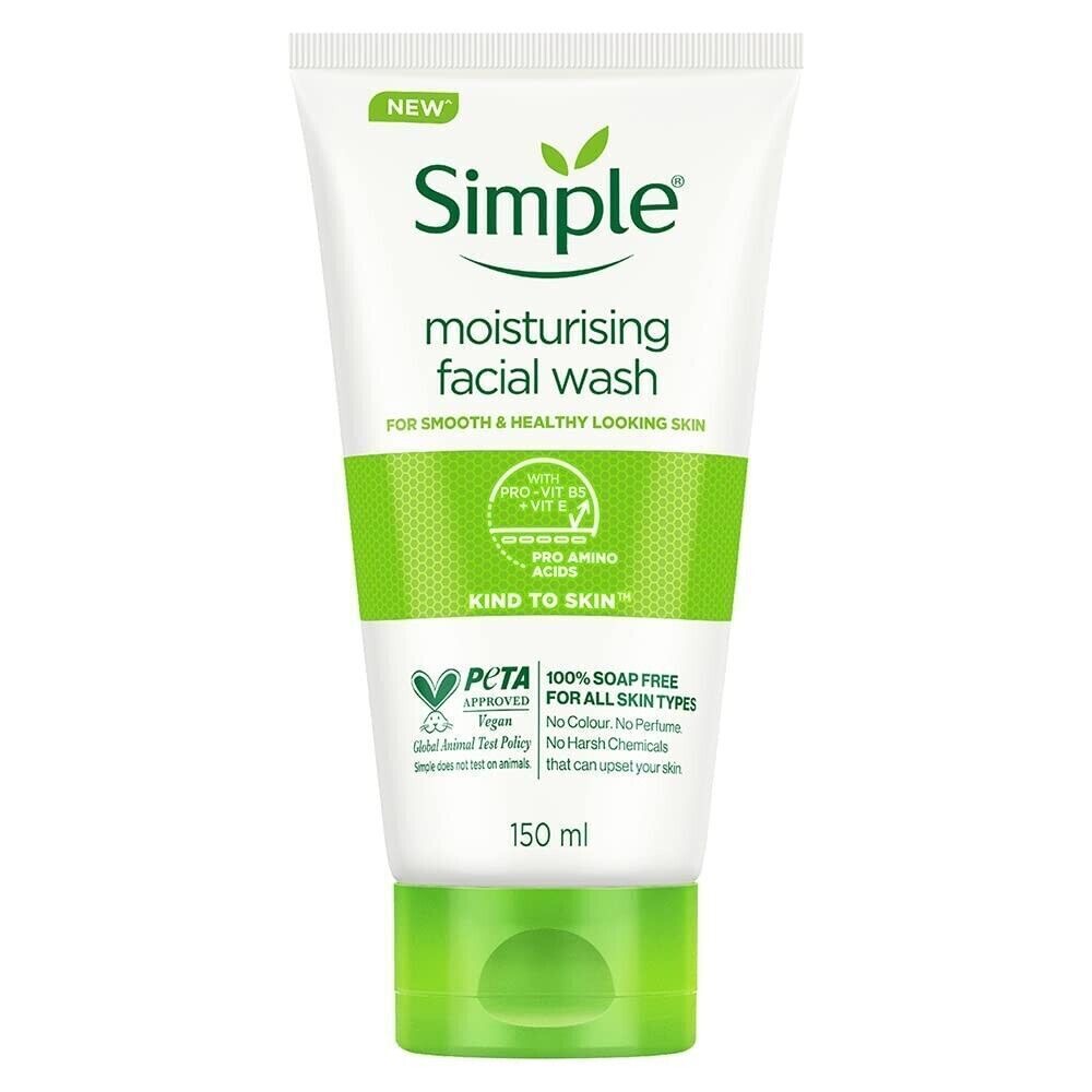 Simple moisturizing facial wash